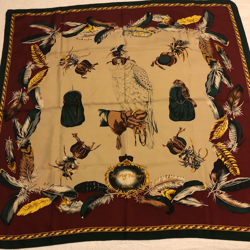 *NOT FOR SALE*Wathne Art of Falconry silk scarf